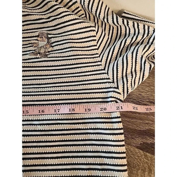 Vtg Walt Disney World Women's Polo Striped Golf Grumpy Seven Dwarfs Sz S Cotton - Picture 7 of 9